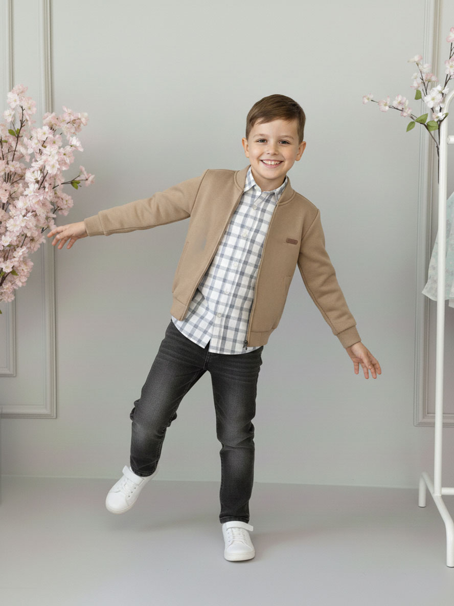 Haki Hırkalı Kare Gömlekli Takım | Image Not Found